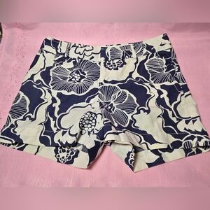 Banana Republic Floral Blue and White 100% Cotton Size 6